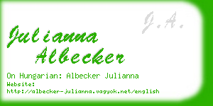 julianna albecker business card